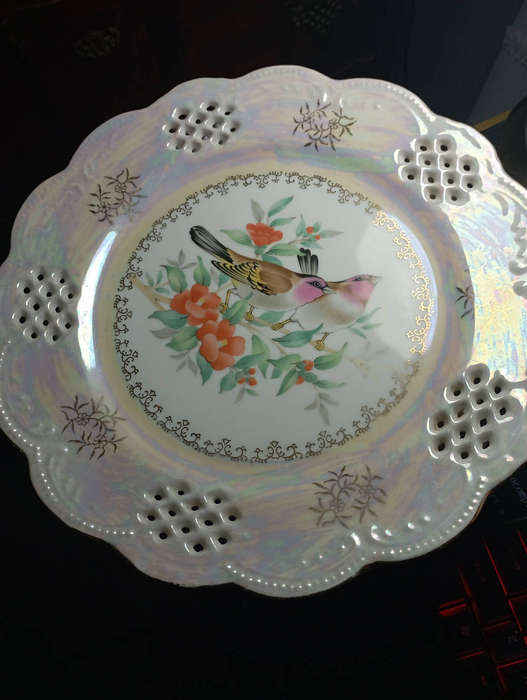 Elweco  mother of pearl decorative plate Japan
