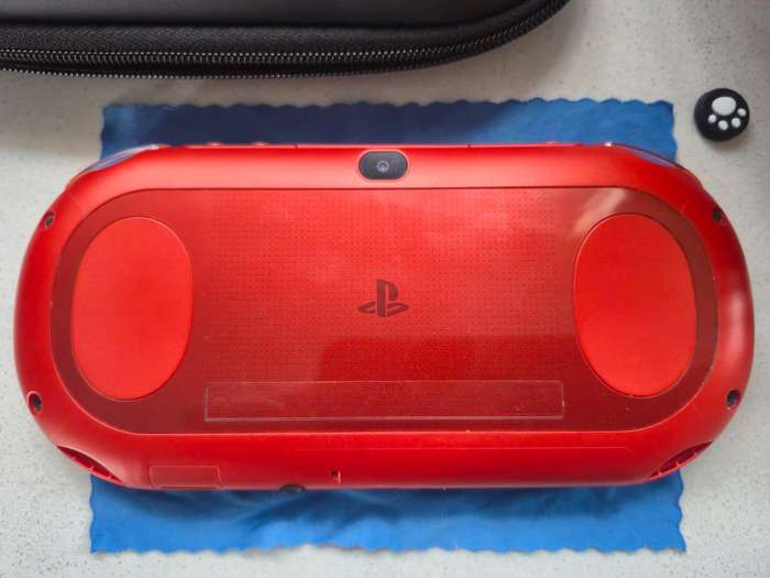 PS Vita 2000 Metallic Red, 128GB Evo SD Card, Pouch, 16GB Vita Card