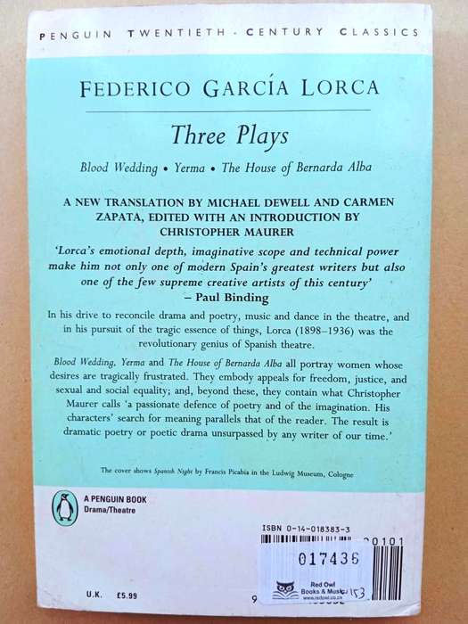 Three Plays, Federico García Lorca