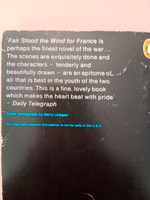 Fair Stood the Wind for France, H.E. Bates