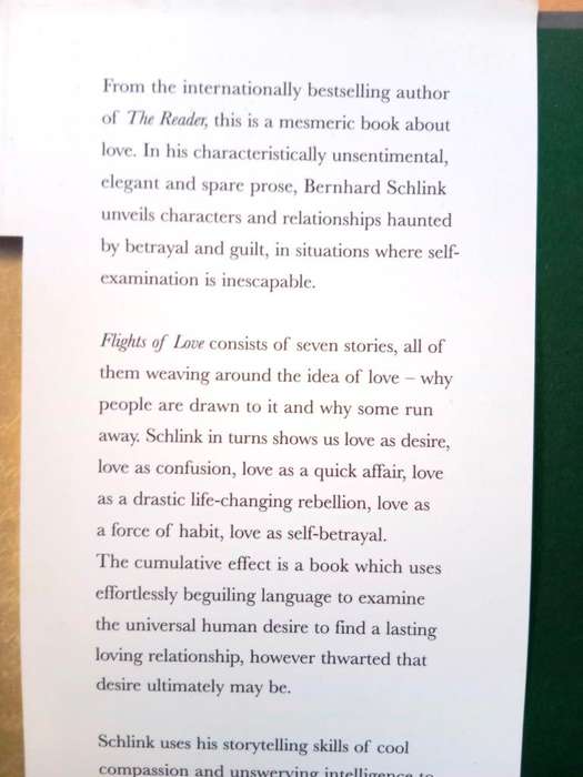 Flights of Love, Bernard Schlink