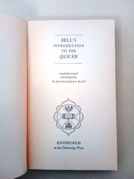 Introduction to the Qur'an, W. Montgomery Watt