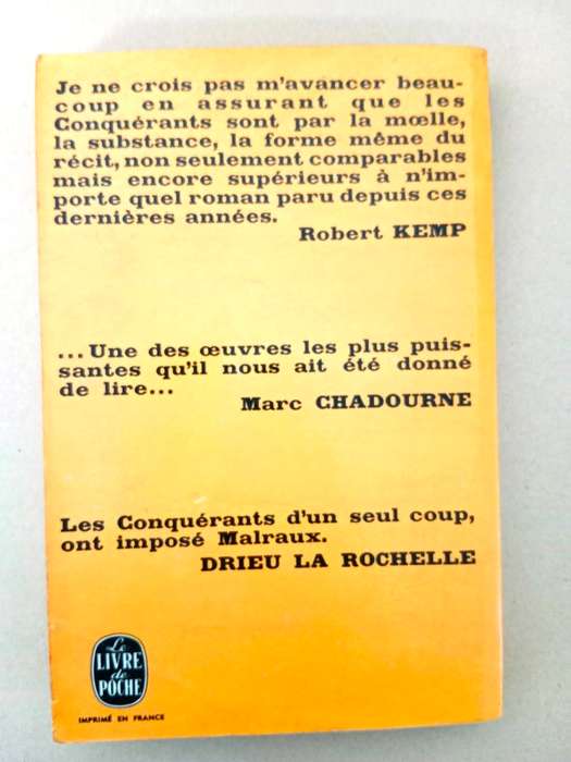 Les conquérants, André Malraux