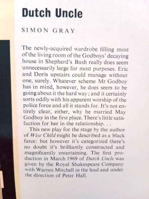 Dutch Uncle, Simon Gray