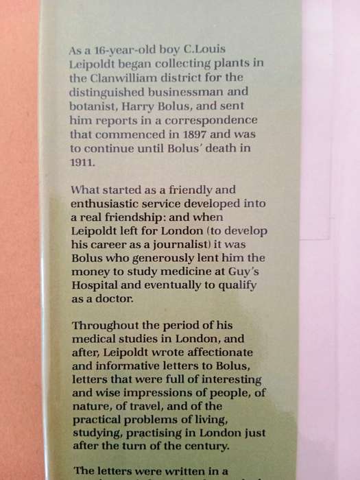 Dear Dr Bolus, C. Louis Leipoldt [Letters]