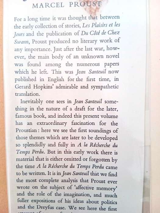 Jean Senteuil, Marcel Proust