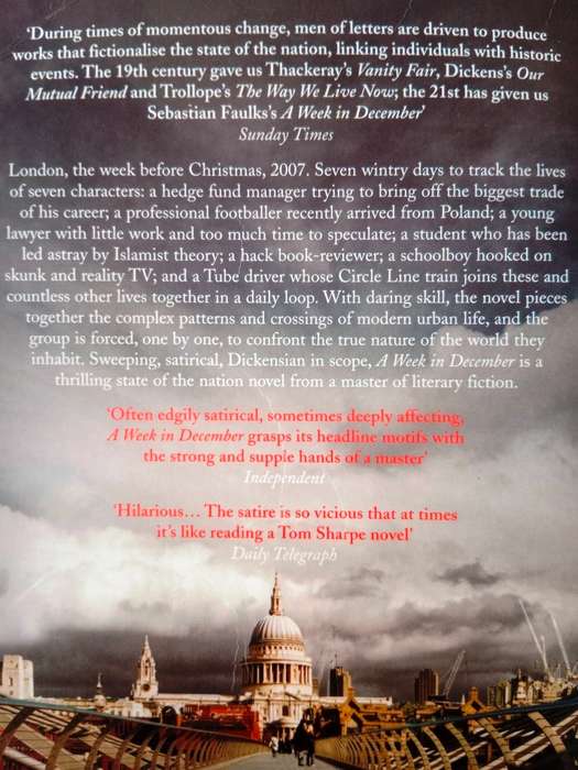 A Week in December, Sebastian Faulks