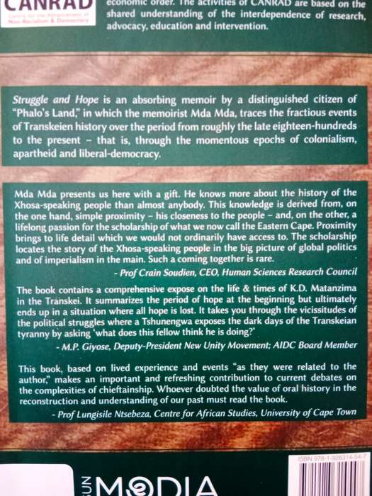 Struggle and Hope - Reflections on the Recent History of the Transkeian People, Mda Mda