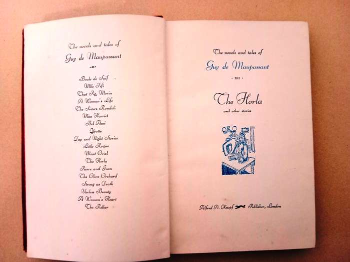 The Horla and other Stories, Guy de Maupassant