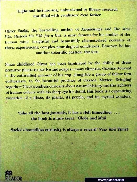 Oaxaca Journal, Oliver Sacks