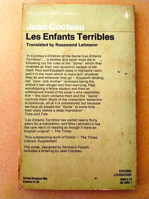 Les Enfants Terribles, Jean Cocteau [in English]