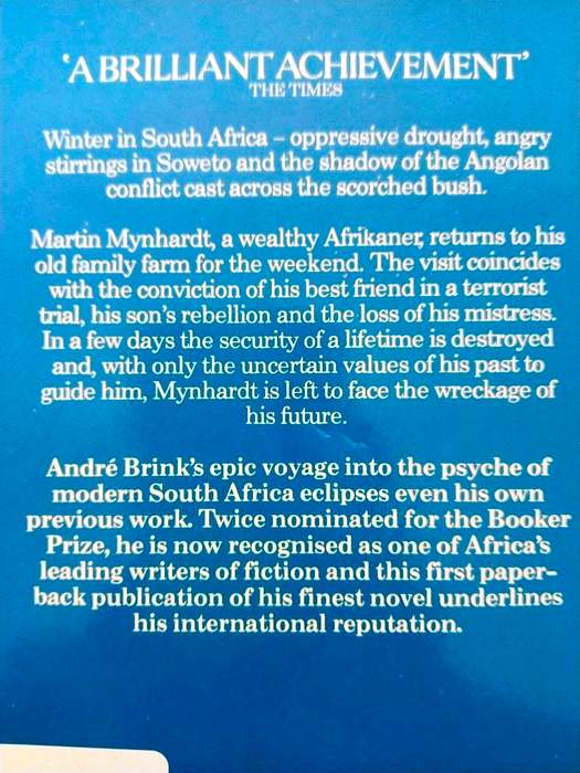 Rumours of Rain, André Brink