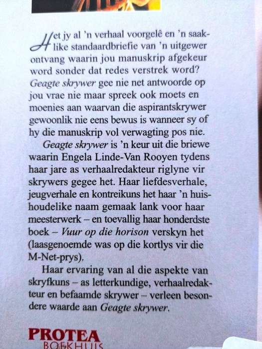 Geagte Skrywer, Engela Linde-Van Rooyen