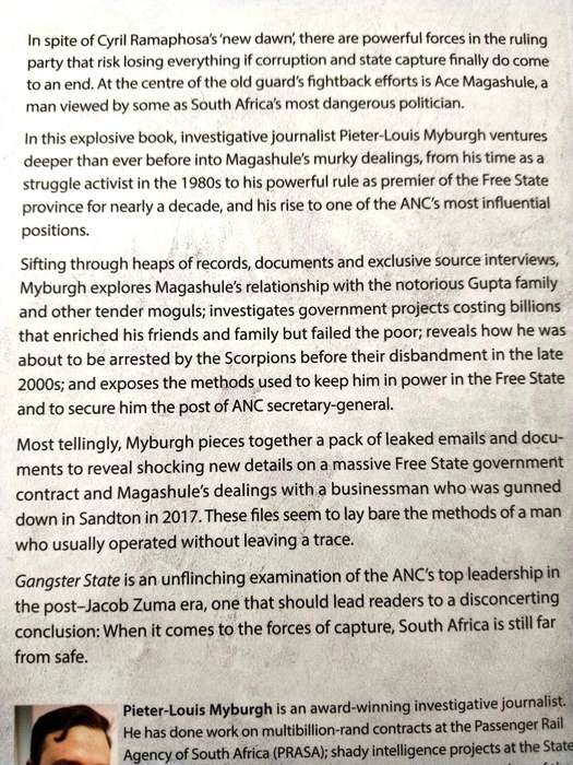 Gangster State, Pieter-Louis Myburgh