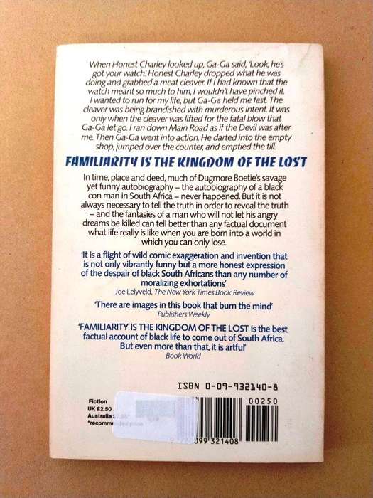 Familiarity is the Kingdom of the Lost, Dugmore Boetie