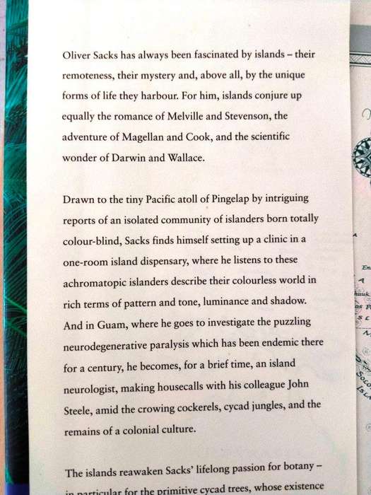 The Island of the Colour-blind, Oliver Sacks