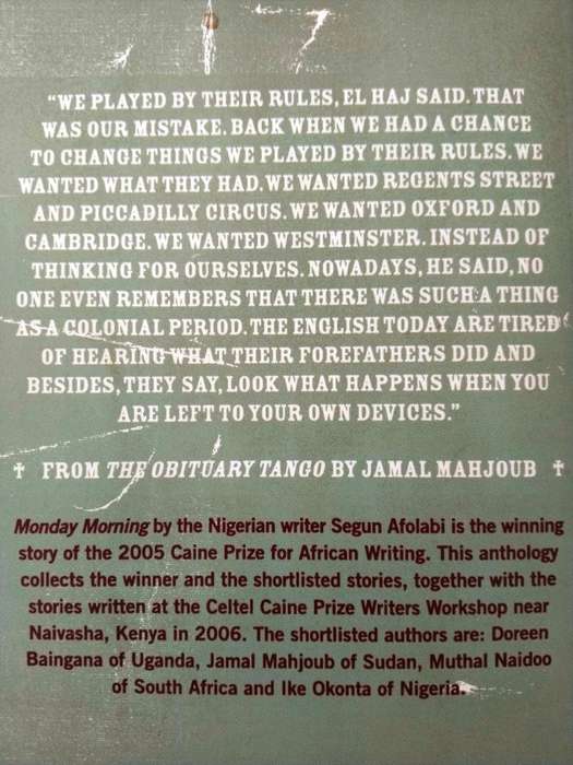 The Obituary Tango, A selection of works from the Caine Prize for African writing 2005