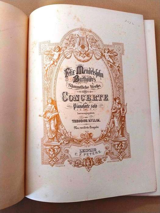 Mendelssohn Concertos for piano [antique/vintage score, rebound]