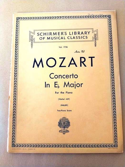 Concerto in E-flat major, K449, W.A. Mozart [for piano]