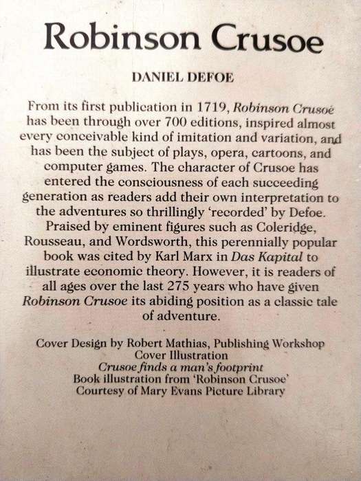 Robinson Crusoe, Daniel Defoe