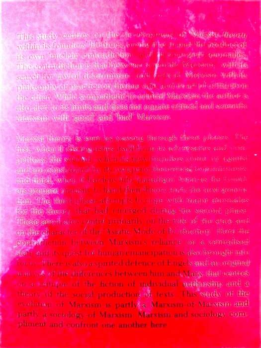 The Two Marxisms, Contradictions and Anomalies in the Development of Theory, Alvin W. Gouldner