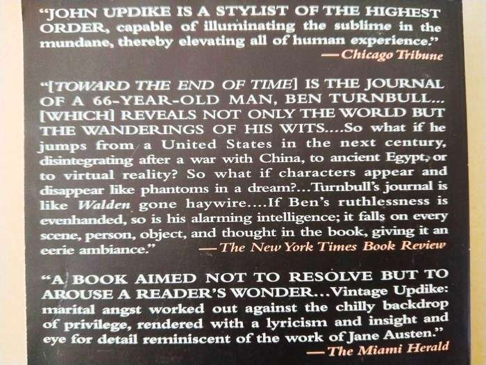 Toward the End of Time, John Updike