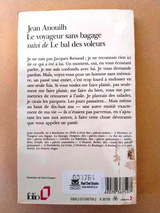 Le voyageur sans bagage, Jean Anouilh