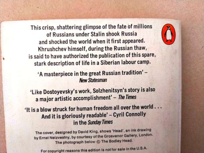 One Day in the Life of Ivan Denisovich, Alexander Solzhenitsyn