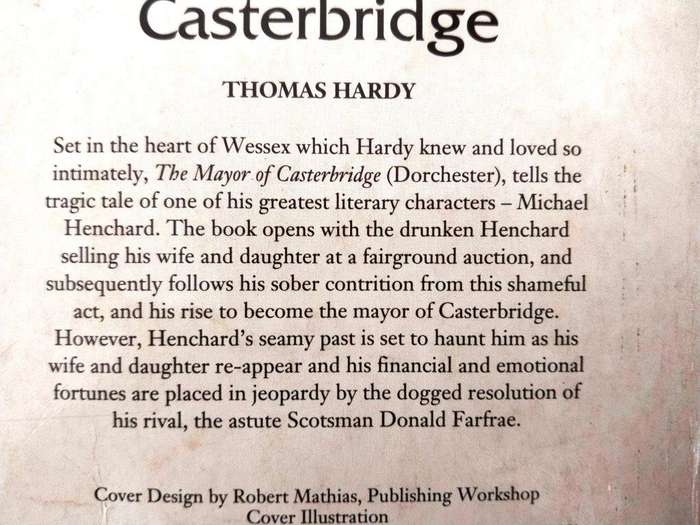 The Mayor of Casterbridge, Thomas Hardy