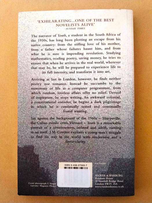 Youth, J.M. Coetzee
