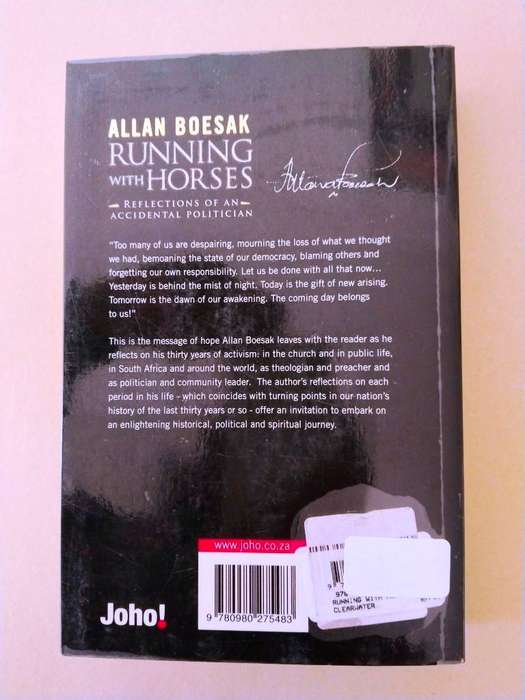 Running with Horses, Allen Boesak