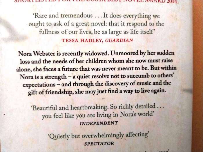 Nora Webster, Colm Tóibín