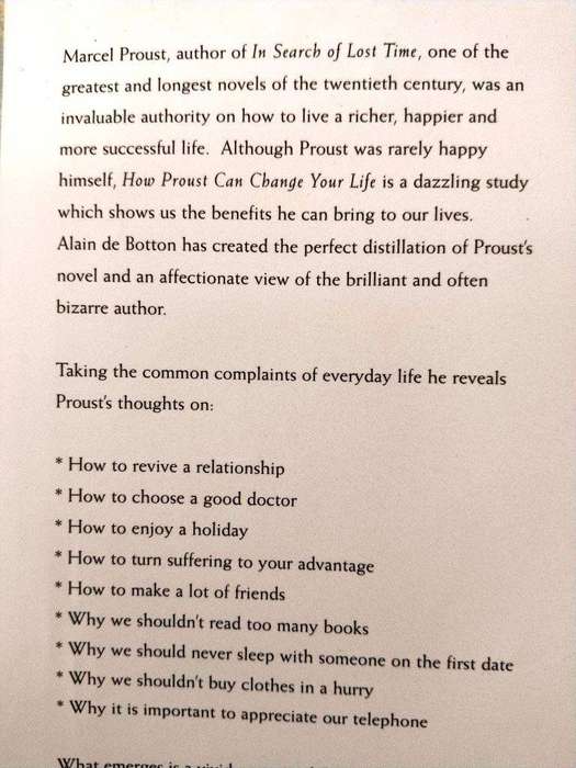 How Proust Can Change Your Life, Alain de Botton