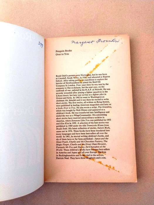 Over to You, Roald Dahl
