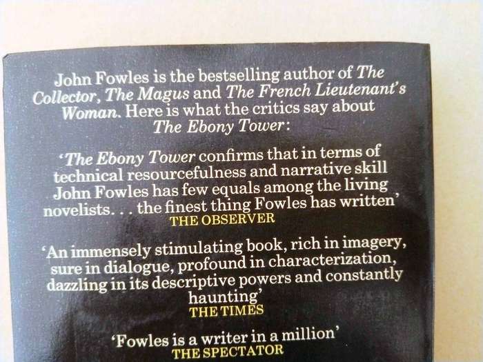 The Ebony Tower, John Fowles
