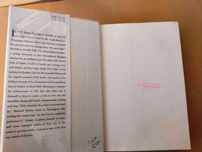 For Whom the Bell Tolls, Ernest Hemingway