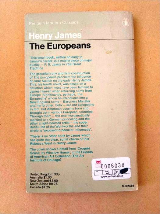The Europeans, Henry James