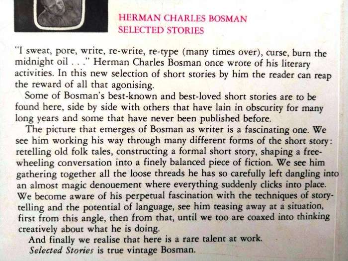 Bosman at his Best - A Selection from the Writings of Herman Charles Bosman