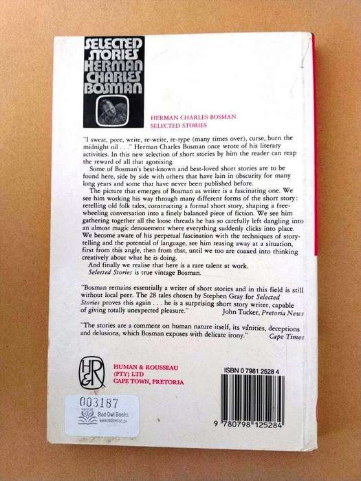 Bosman at his Best - A Selection from the Writings of Herman Charles Bosman