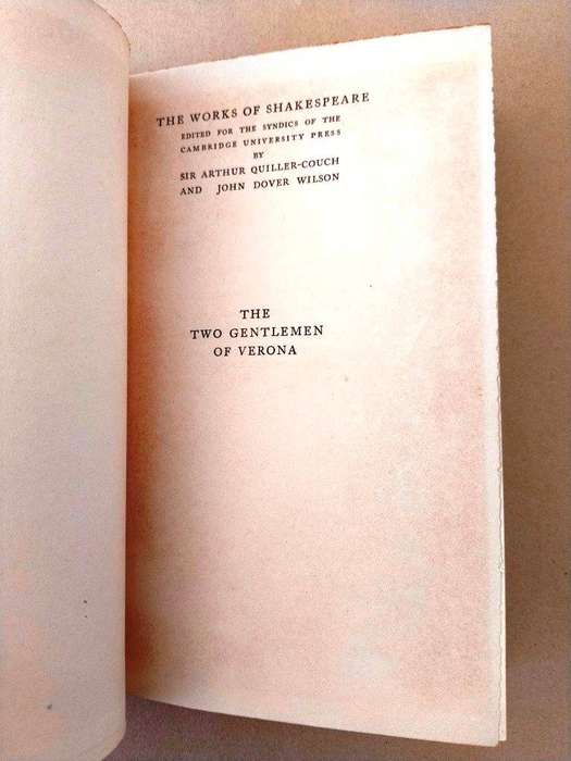 The Two Gentlemen of Verona, William Shakespeare [1921 Cambridge edition]