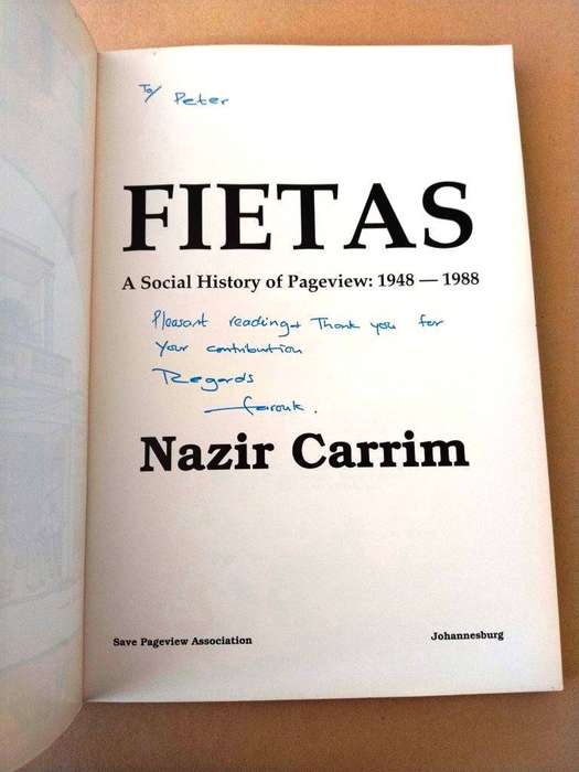 Fietas - A Social History of Pageview: 1948-1988, Nazir Carrim