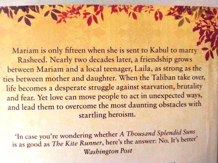 A Thousand Splendid Suns, Khaled Hosseini