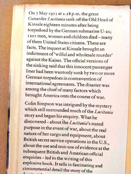 Lusitania, Colin Simpson