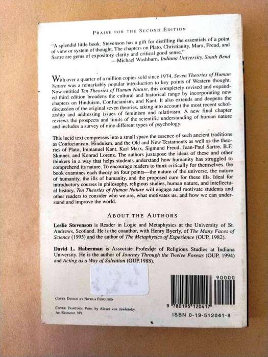 Ten Theories of Human Nature, Leslie Stevenson and David L. Habermann