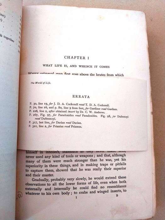 The World of Life, Alfred Russel Wallace [1911 edition by G. Bell and Sons of London]