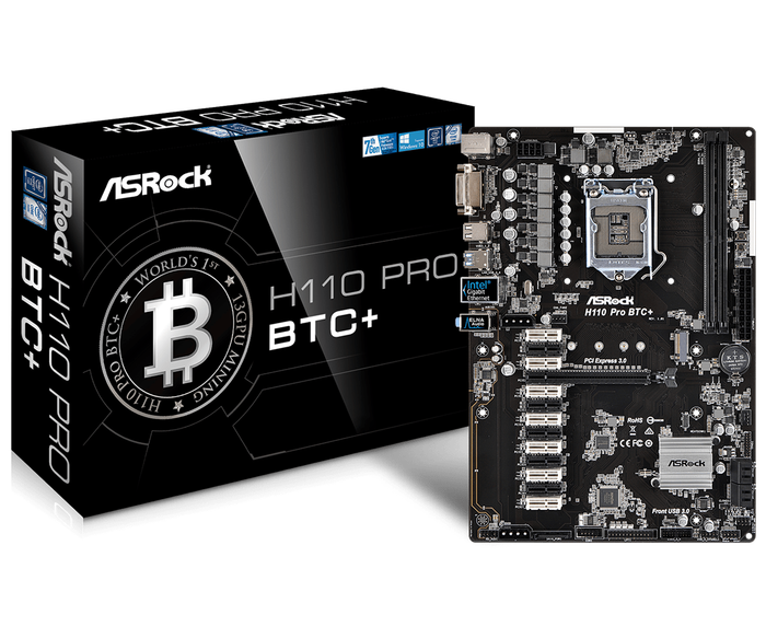 ASRock H110 Pro BTC+ 13GPU Mining Motherboard