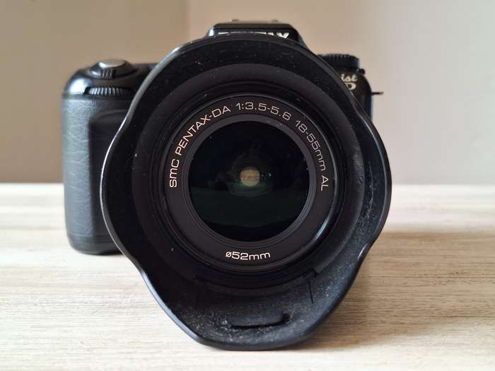Pentax *ist D digital camera with lens