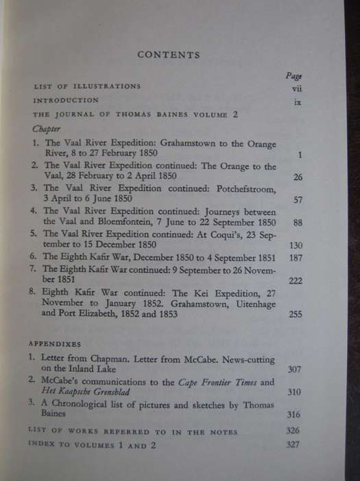 VRS 45 Thomas Baines African Journal. Journey of a Residence in Africa 1842-1853. Volume 2
