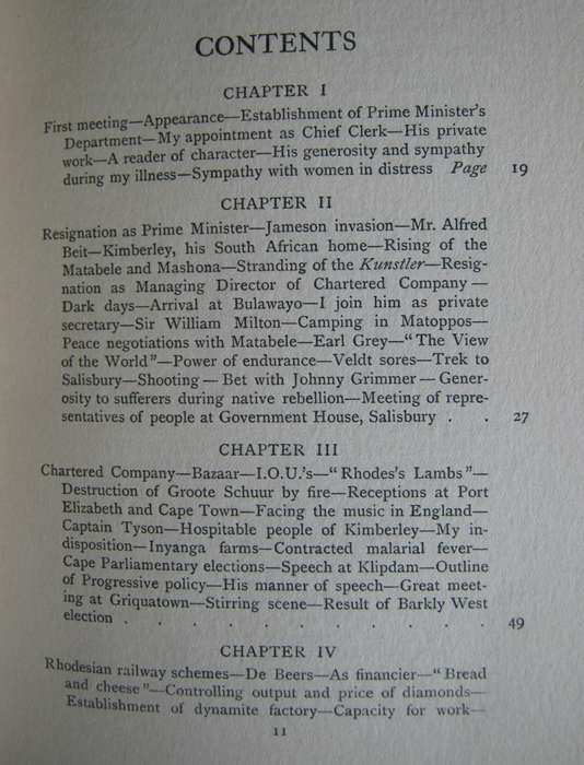 Cecil Rhodes His Private Life By Hi Private Secretary Philip Jourdan
