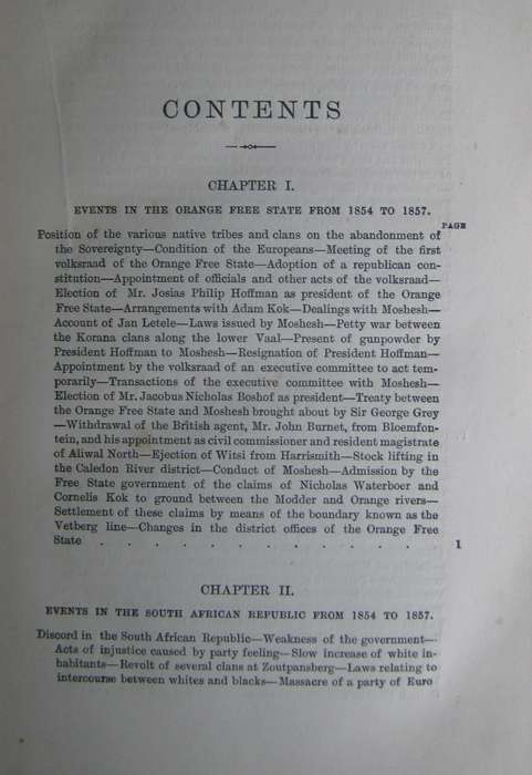 History of South Africa The Republics and Native Territories from 1854 to 1872 G m Theal